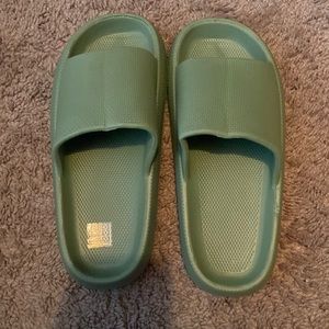 Olive green slides